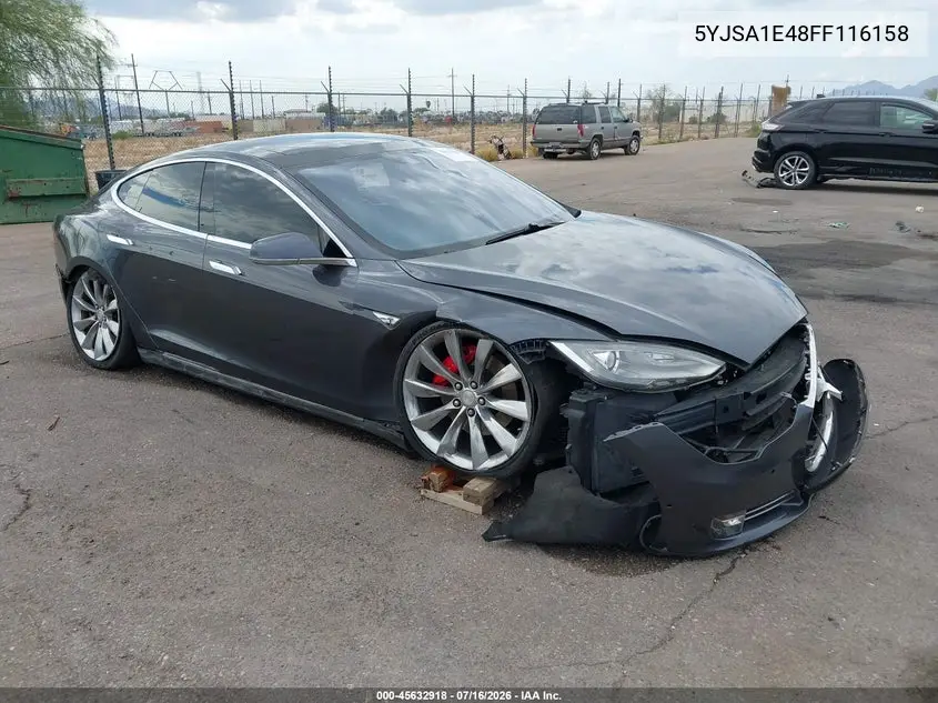 2015 Tesla Model S 85D/P85D VIN: 5YJSA1E48FF116158 Lot: 45632918