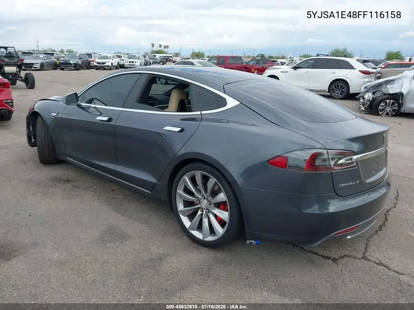 2015 Tesla Model S 85D/P85D VIN: 5YJSA1E48FF116158 Lot: 45632918