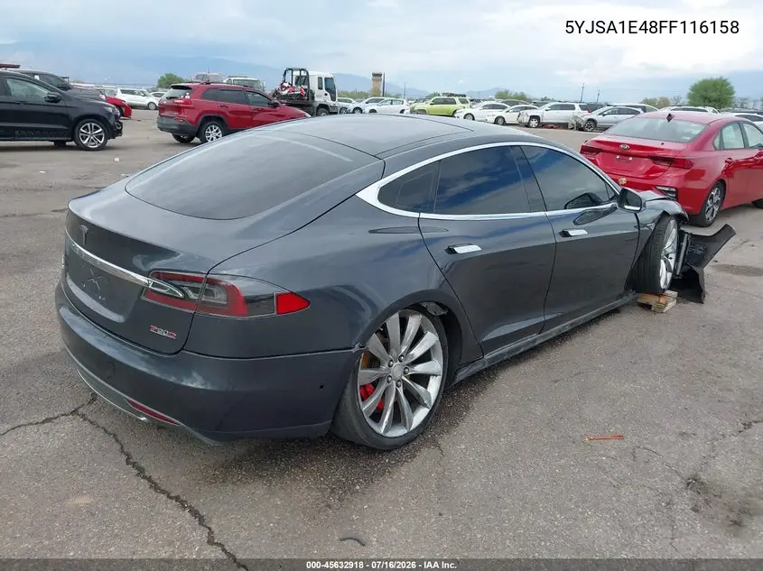 2015 Tesla Model S 85D/P85D VIN: 5YJSA1E48FF116158 Lot: 45632918