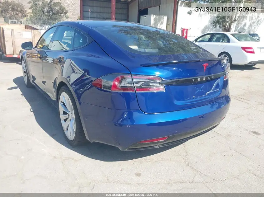 2016 Tesla Model S 60/70/75/85 VIN: 5YJSA1E10GF150943 Lot: 45356439