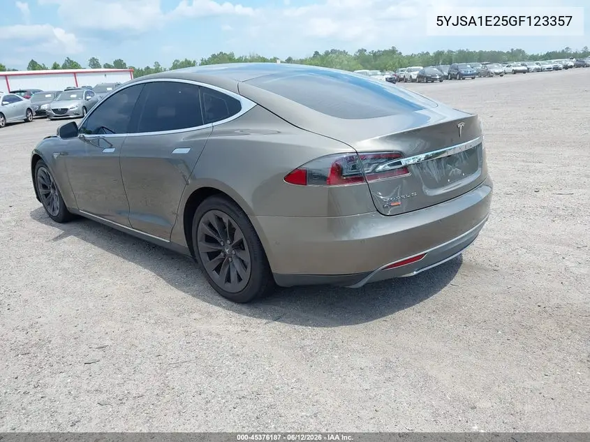 2016 Tesla Model S 60D/70D/75D/85D/90D VIN: 5YJSA1E25GF123357 Lot: 45376187