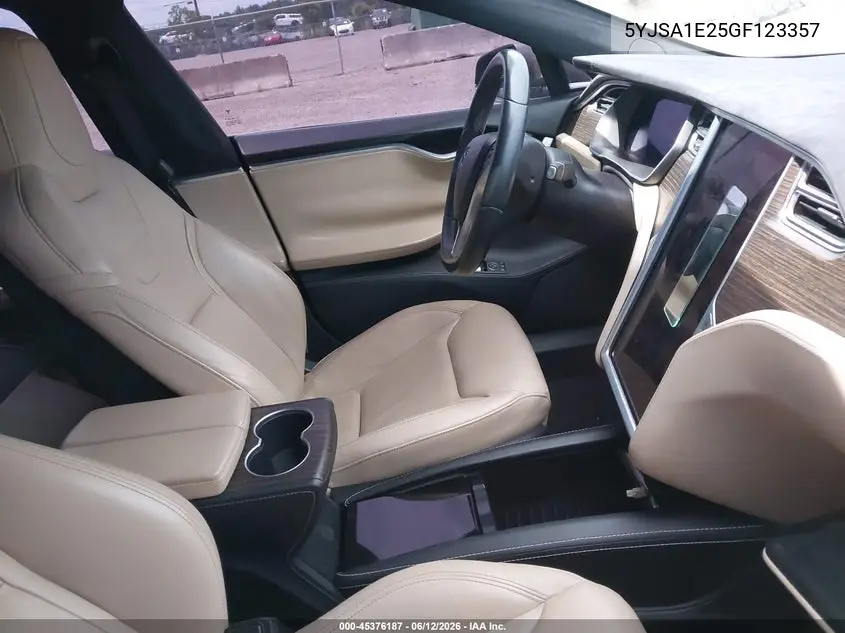 2016 Tesla Model S 60D/70D/75D/85D/90D VIN: 5YJSA1E25GF123357 Lot: 45376187