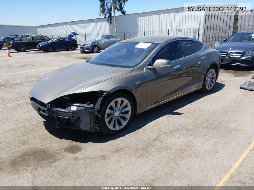 2016 Tesla Model S 60D/70D/75D/85D/90D VIN: 5YJSA1E23GF142392 Lot: 45475081
