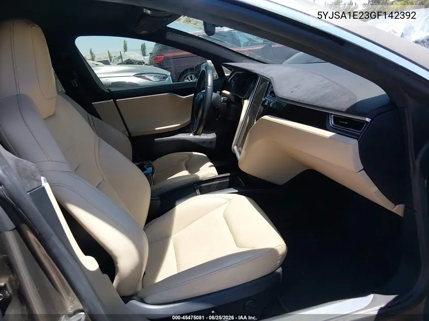 2016 Tesla Model S 60D/70D/75D/85D/90D VIN: 5YJSA1E23GF142392 Lot: 45475081