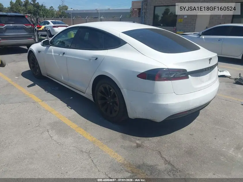 2016 Tesla Model S 60/70/75/85 VIN: 5YJSA1E18GF160524 Lot: 45504697