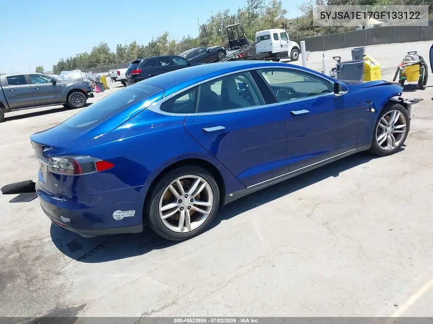 2016 Tesla Model S 60/70/75/85 VIN: 5YJSA1E17GF133122 Lot: 45523958