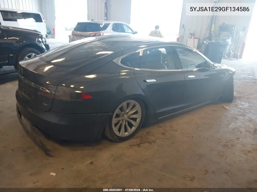 2016 Tesla Model S 60D/70D/75D/85D/90D VIN: 5YJSA1E29GF134586 Lot: 45552801
