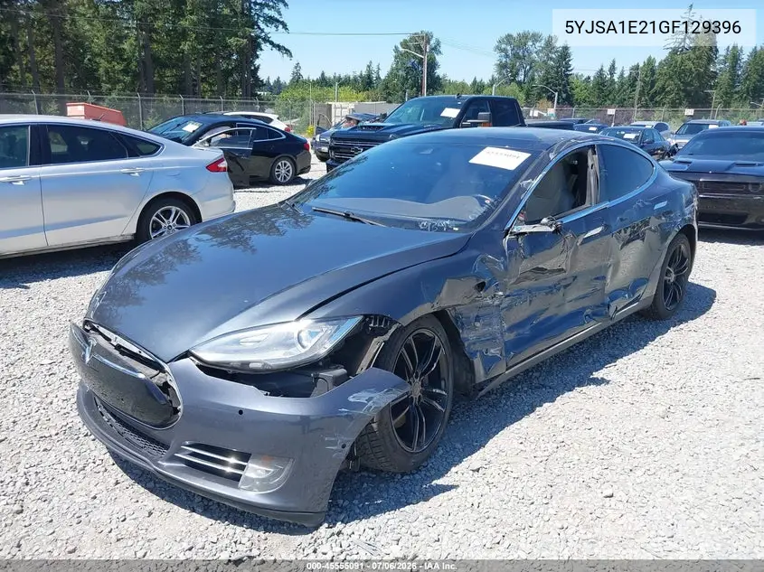 2016 Tesla Model S 60D/70D/75D/85D/90D VIN: 5YJSA1E21GF129396 Lot: 45555091