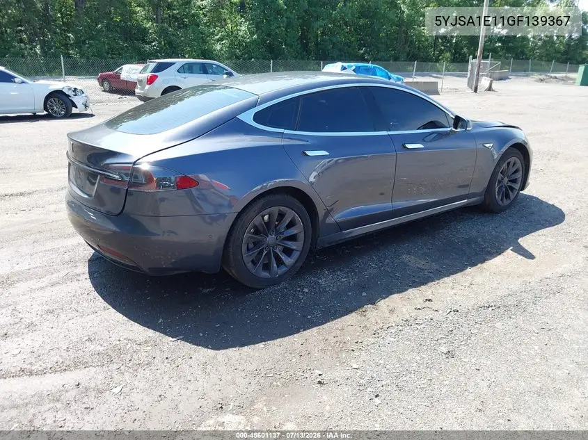 2016 Tesla Model S 60/70/75/85 VIN: 5YJSA1E11GF139367 Lot: 45601137