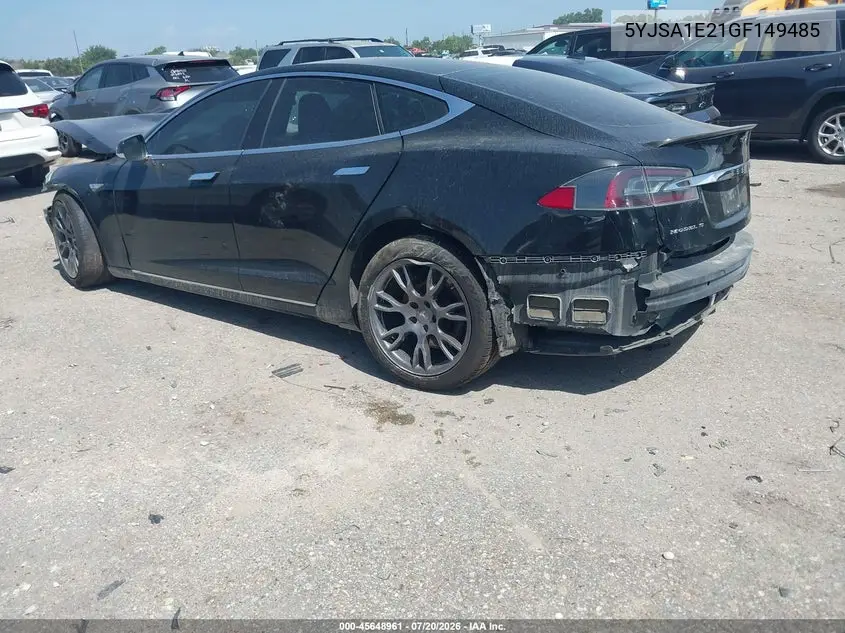 2016 Tesla Model S 60D/70D/75D/85D/90D VIN: 5YJSA1E21GF149485 Lot: 45648961
