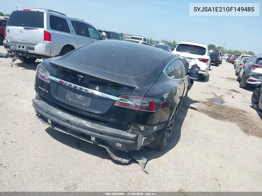2016 Tesla Model S 60D/70D/75D/85D/90D VIN: 5YJSA1E21GF149485 Lot: 45648961