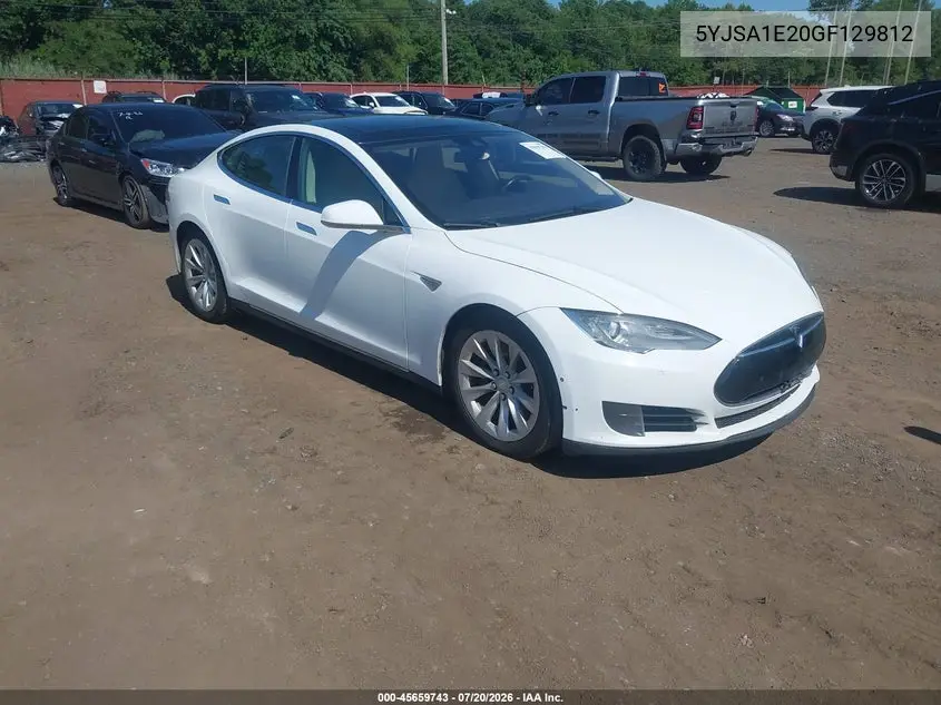 2016 Tesla Model S 60D/70D/75D/85D/90D VIN: 5YJSA1E20GF129812 Lot: 45659743
