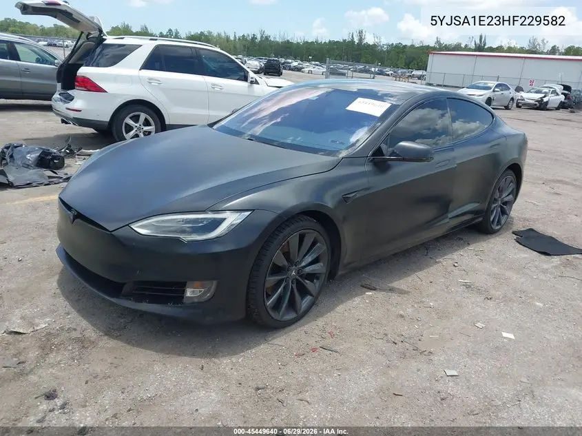 2017 Tesla Model S 100D/60D/75D/90D/P100D VIN: 5YJSA1E23HF229582 Lot: 45449640