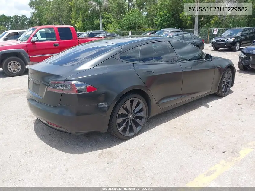 2017 Tesla Model S 100D/60D/75D/90D/P100D VIN: 5YJSA1E23HF229582 Lot: 45449640