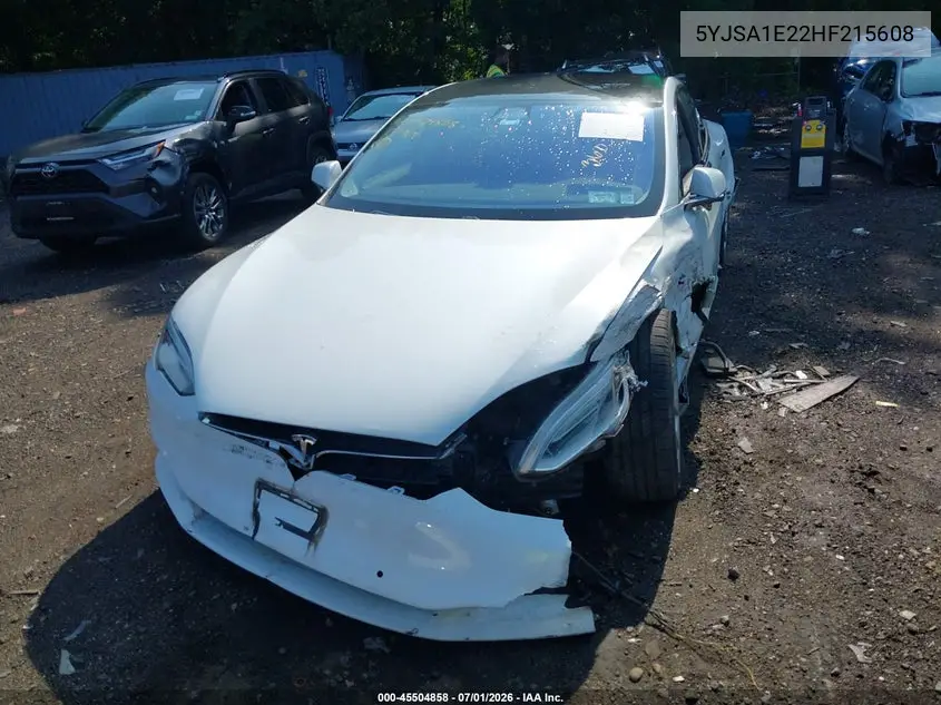 2017 Tesla Model S 100D/60D/75D/90D/P100D VIN: 5YJSA1E22HF215608 Lot: 45504858