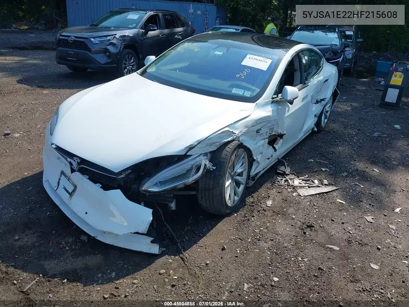 2017 Tesla Model S 100D/60D/75D/90D/P100D VIN: 5YJSA1E22HF215608 Lot: 45504858