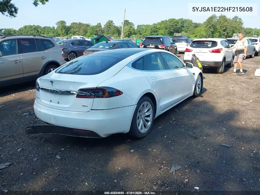 2017 Tesla Model S 100D/60D/75D/90D/P100D VIN: 5YJSA1E22HF215608 Lot: 45504858