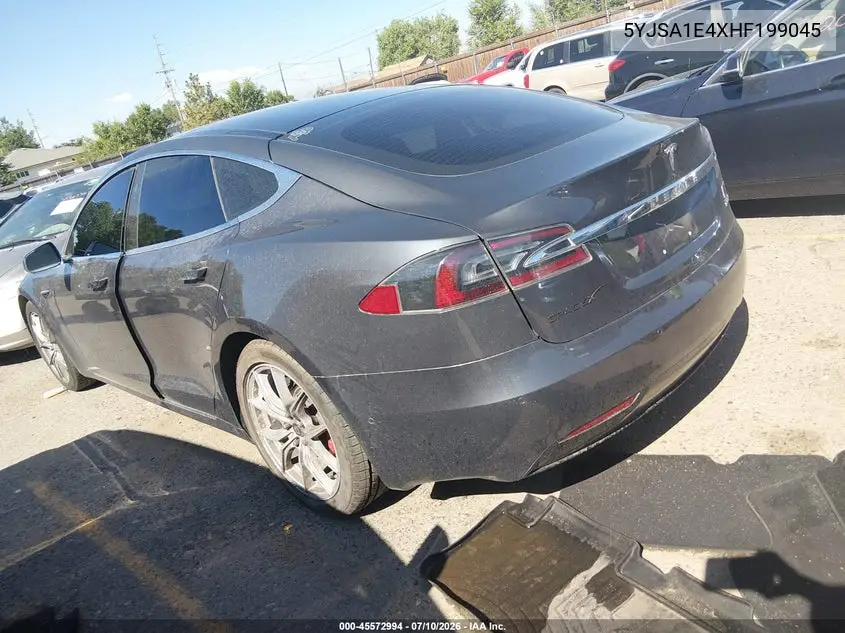 2017 Tesla Model S 100D/60D/75D/90D/P100D VIN: 5YJSA1E4XHF199045 Lot: 45572994