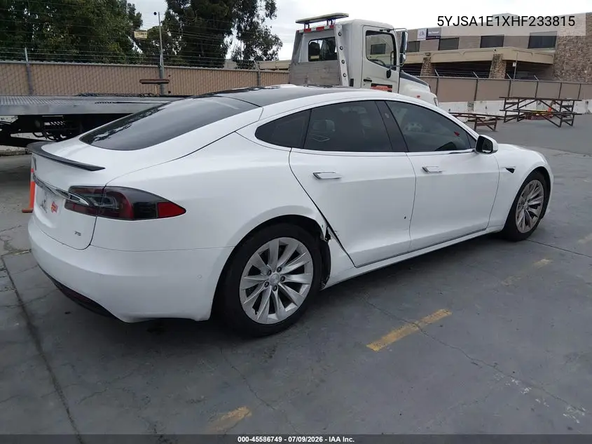 2017 Tesla Model S 60/75 VIN: 5YJSA1E1XHF233815 Lot: 45586749