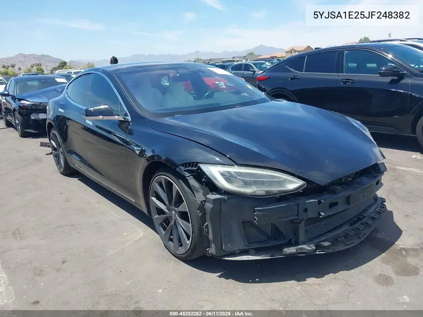 2018 Tesla Model S 100D/75D/P100D VIN: 5YJSA1E25JF248382 Lot: 45202262