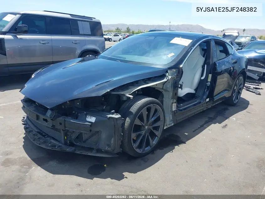 2018 Tesla Model S 100D/75D/P100D VIN: 5YJSA1E25JF248382 Lot: 45202262