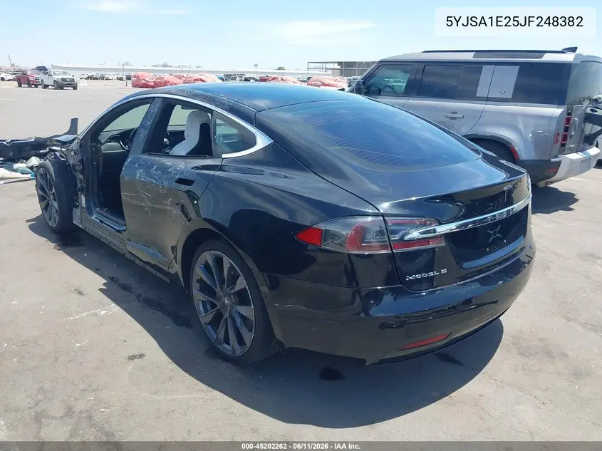 2018 Tesla Model S 100D/75D/P100D VIN: 5YJSA1E25JF248382 Lot: 45202262