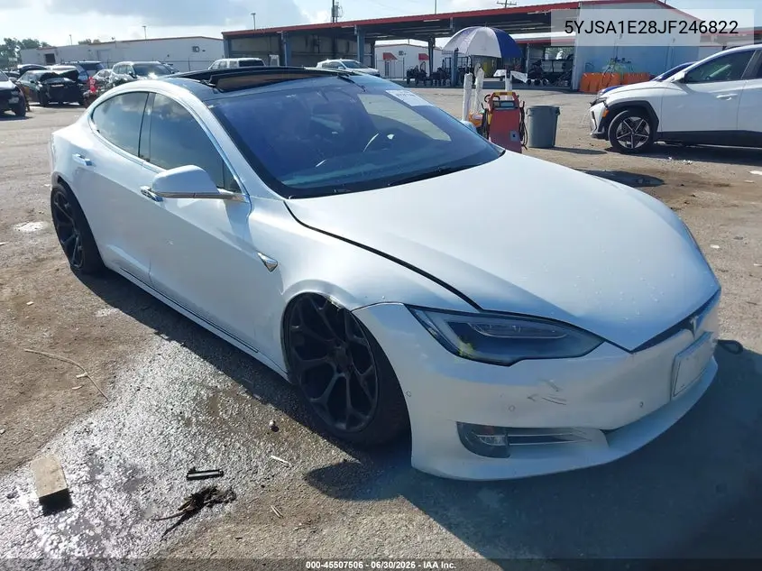 2018 Tesla Model S 100D/75D/P100D VIN: 5YJSA1E28JF246822 Lot: 45507506