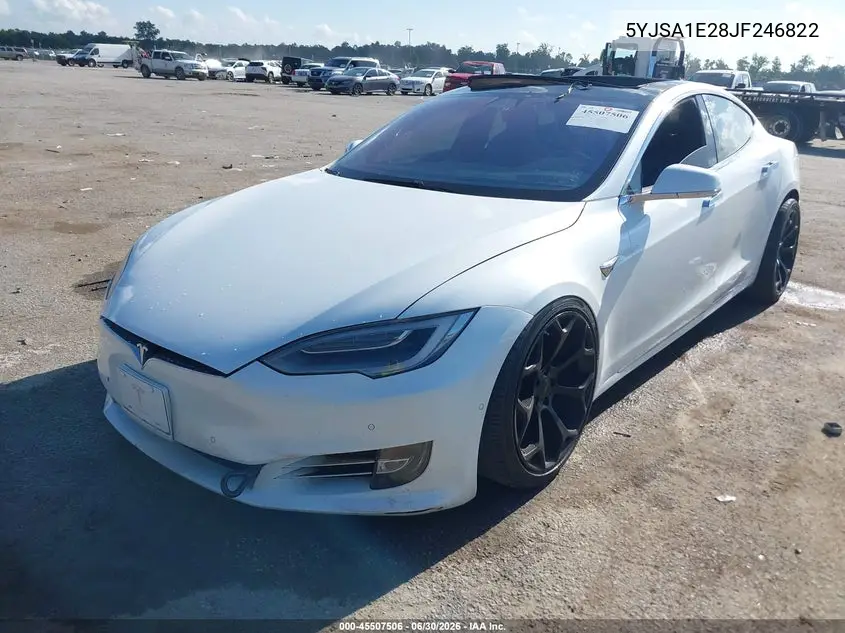 2018 Tesla Model S 100D/75D/P100D VIN: 5YJSA1E28JF246822 Lot: 45507506