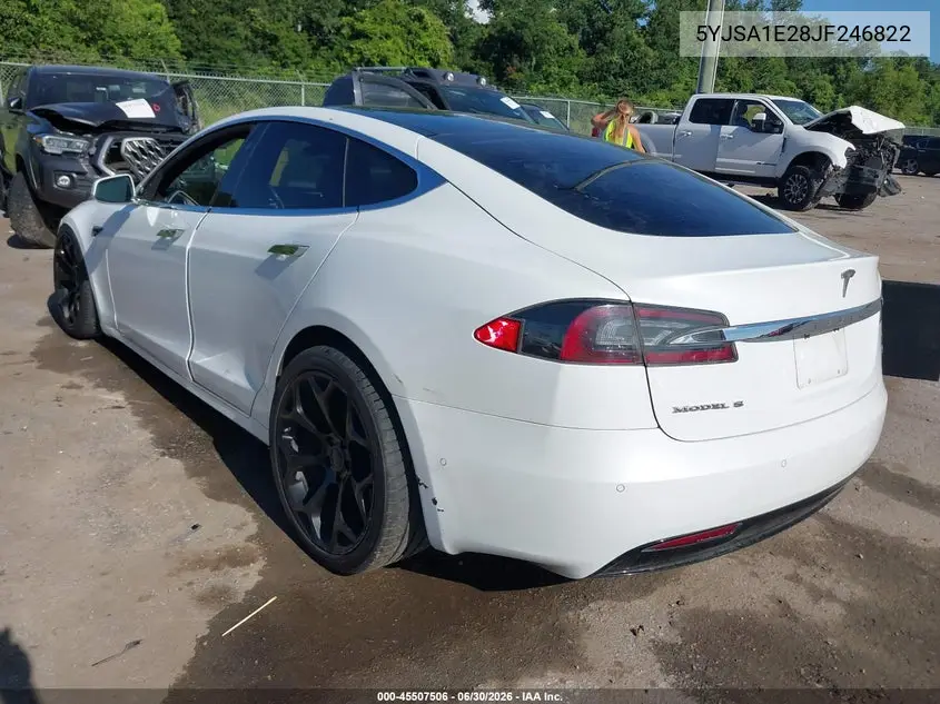 2018 Tesla Model S 100D/75D/P100D VIN: 5YJSA1E28JF246822 Lot: 45507506