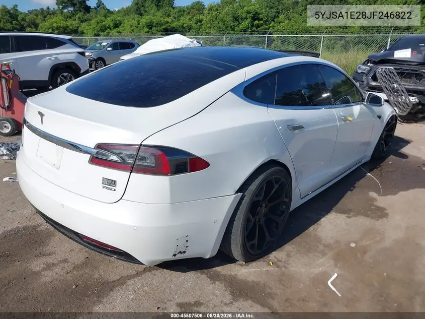 2018 Tesla Model S 100D/75D/P100D VIN: 5YJSA1E28JF246822 Lot: 45507506