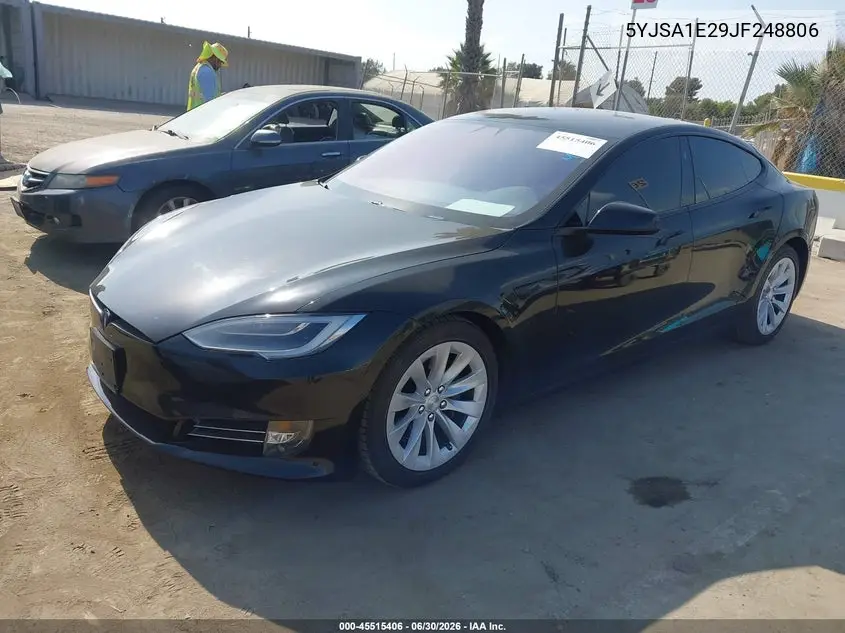 2018 Tesla Model S 100D/75D/P100D VIN: 5YJSA1E29JF248806 Lot: 45515406