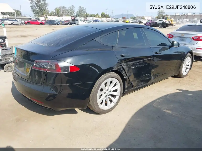 2018 Tesla Model S 100D/75D/P100D VIN: 5YJSA1E29JF248806 Lot: 45515406