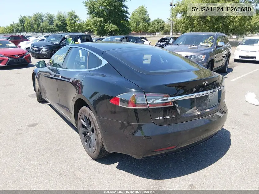 2018 Tesla Model S 100D/75D/P100D VIN: 5YJSA1E24JF266680 Lot: 45516469