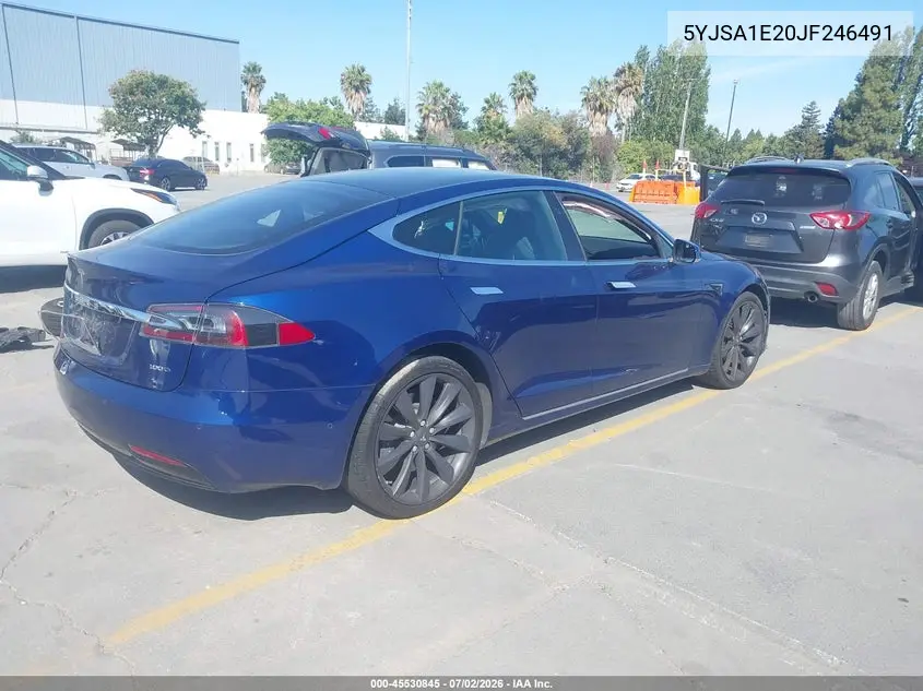 2018 Tesla Model S 100D/75D/P100D VIN: 5YJSA1E20JF246491 Lot: 45530845