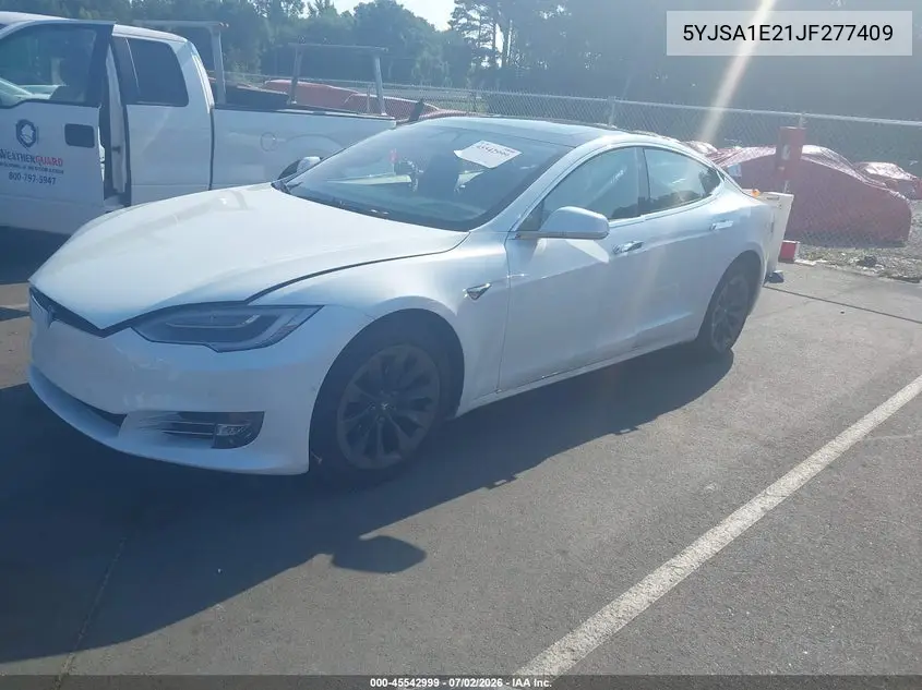 2018 Tesla Model S 100D/75D/P100D VIN: 5YJSA1E21JF277409 Lot: 45542999