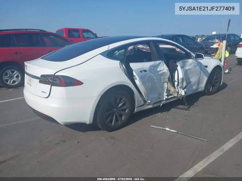 2018 Tesla Model S 100D/75D/P100D VIN: 5YJSA1E21JF277409 Lot: 45542999