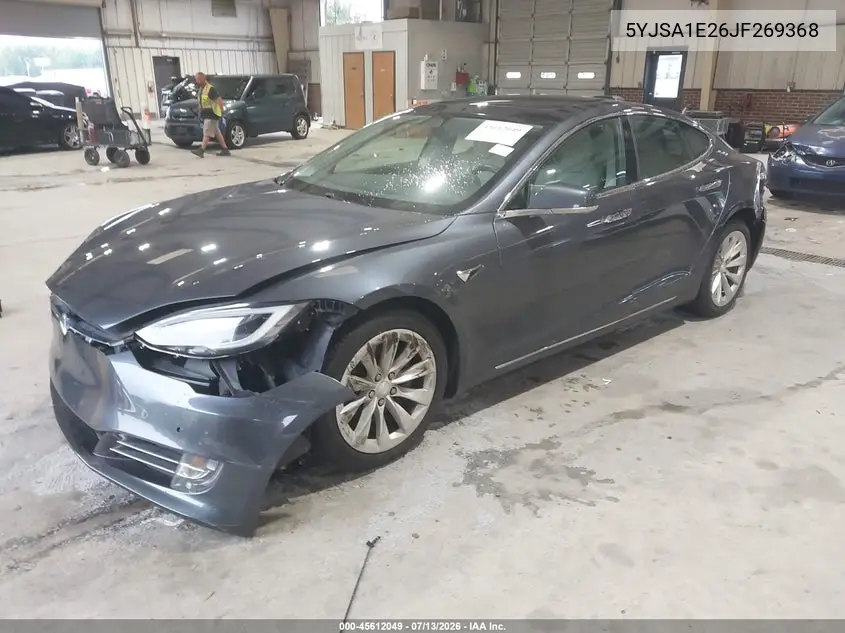 2018 Tesla Model S 100D/75D/P100D VIN: 5YJSA1E26JF269368 Lot: 45612049