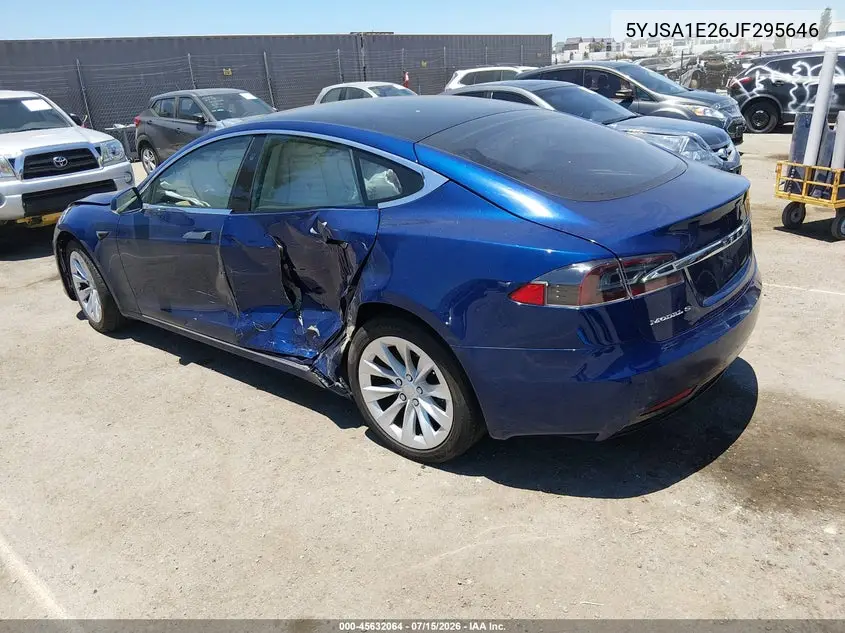 2018 Tesla Model S VIN: 5YJSA1E26JF295646 Lot: 45632064