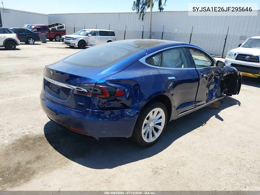 2018 Tesla Model S VIN: 5YJSA1E26JF295646 Lot: 45632064