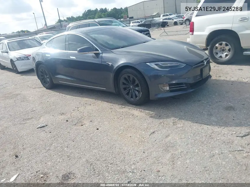 2018 Tesla Model S 100D/75D/P100D VIN: 5YJSA1E29JF245288 Lot: 45669702