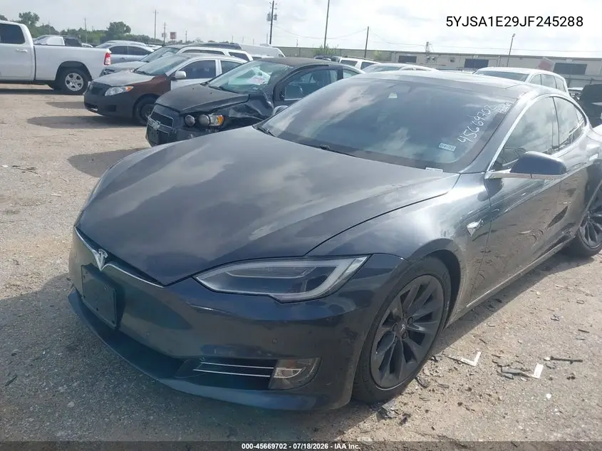 2018 Tesla Model S 100D/75D/P100D VIN: 5YJSA1E29JF245288 Lot: 45669702