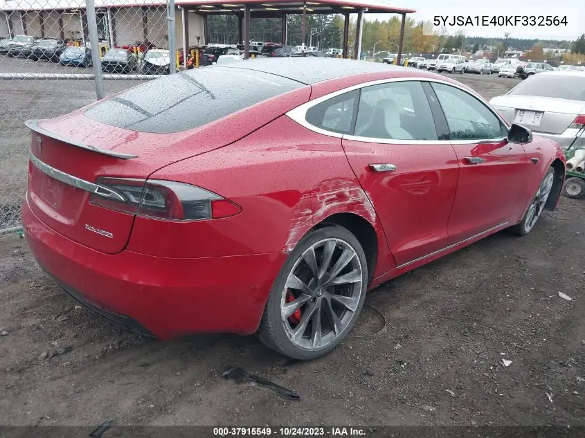 5YJSA1E40KF332564 2019 Tesla Model S P100D/Performance/Long Range/100D