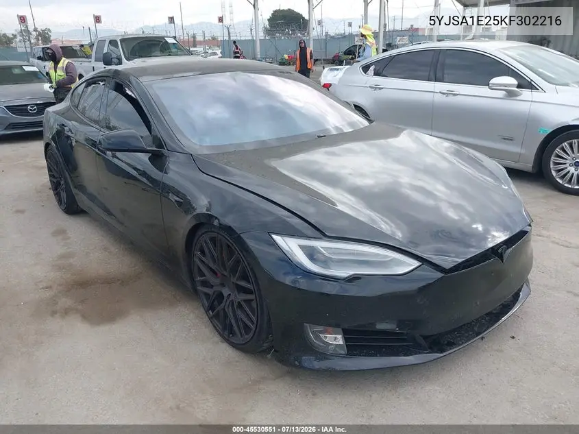 2019 Tesla Model S 100D/75D/Long Range/Standard Range VIN: 5YJSA1E25KF302216 Lot: 45530551