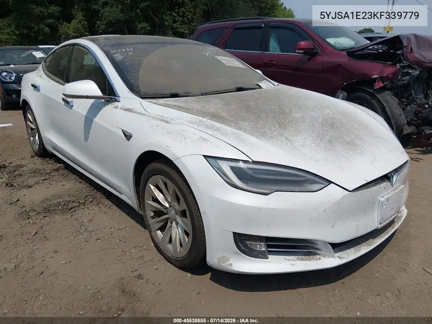 2019 Tesla Model S 100D/75D/Long Range/Standard Range VIN: 5YJSA1E23KF339779 Lot: 45538555