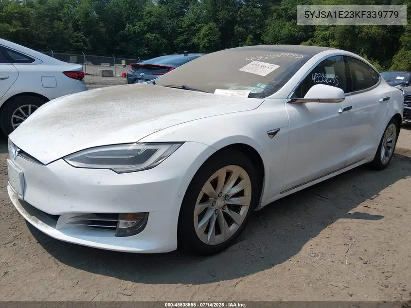 2019 Tesla Model S 100D/75D/Long Range/Standard Range VIN: 5YJSA1E23KF339779 Lot: 45538555