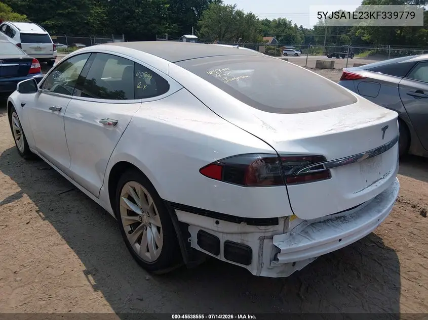 2019 Tesla Model S 100D/75D/Long Range/Standard Range VIN: 5YJSA1E23KF339779 Lot: 45538555