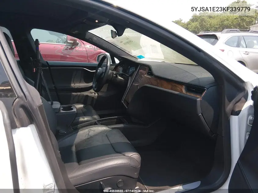 2019 Tesla Model S 100D/75D/Long Range/Standard Range VIN: 5YJSA1E23KF339779 Lot: 45538555