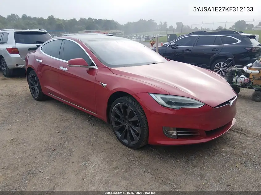 2019 Tesla Model S VIN: 5YJSA1E27KF312133 Lot: 45554215