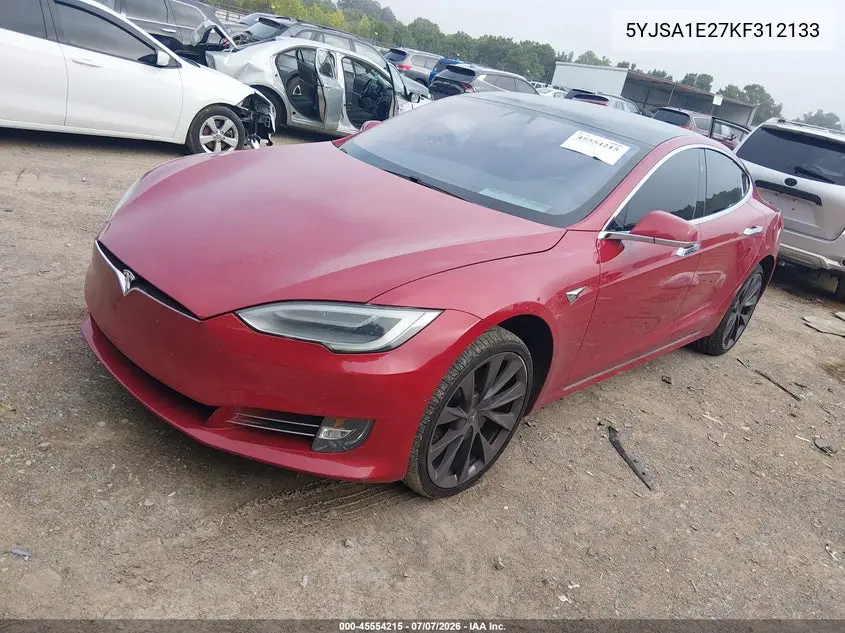 2019 Tesla Model S VIN: 5YJSA1E27KF312133 Lot: 45554215