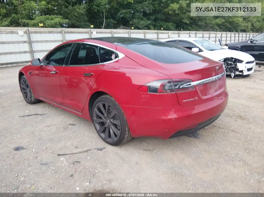 2019 Tesla Model S VIN: 5YJSA1E27KF312133 Lot: 45554215